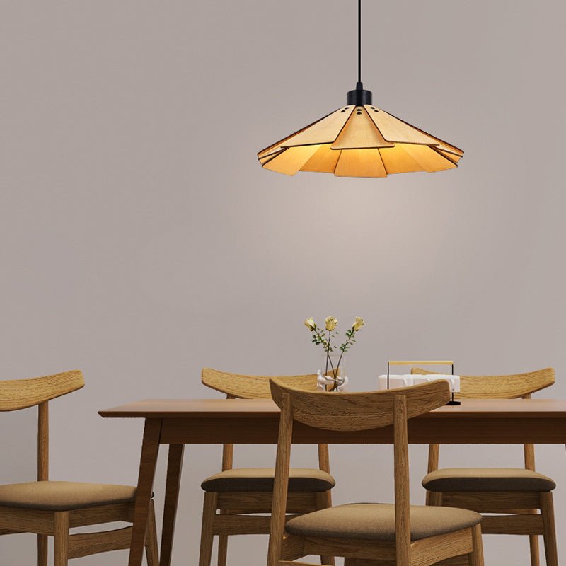 Wood Japanese Wabi - Sabi Retro Nordic Chandelier Dining Room Light Fixture