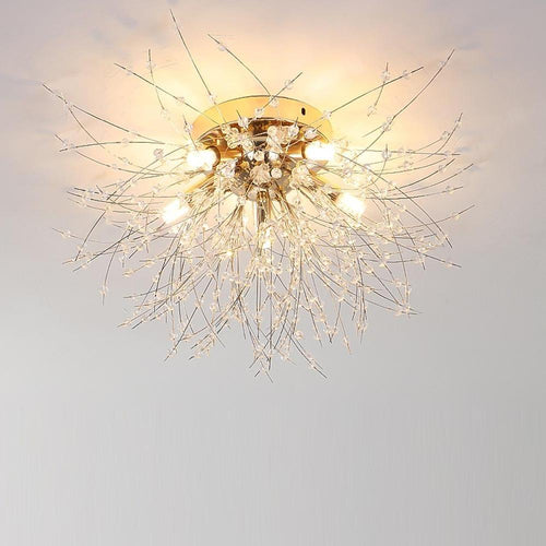 5 - Light Unique Style Design Flush Mount Lighting Metal Crystal LED Living Room Ceiling Lights