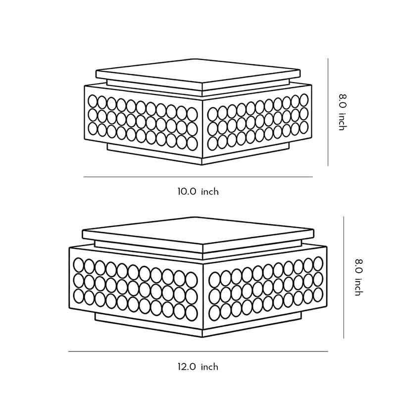 Line drawing of Zen garden light dimensions, providing installation specifications.